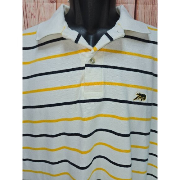 Perlis Mens Classic Fit Striped Polo Medium Combed Cotton - Picture 3 of 8